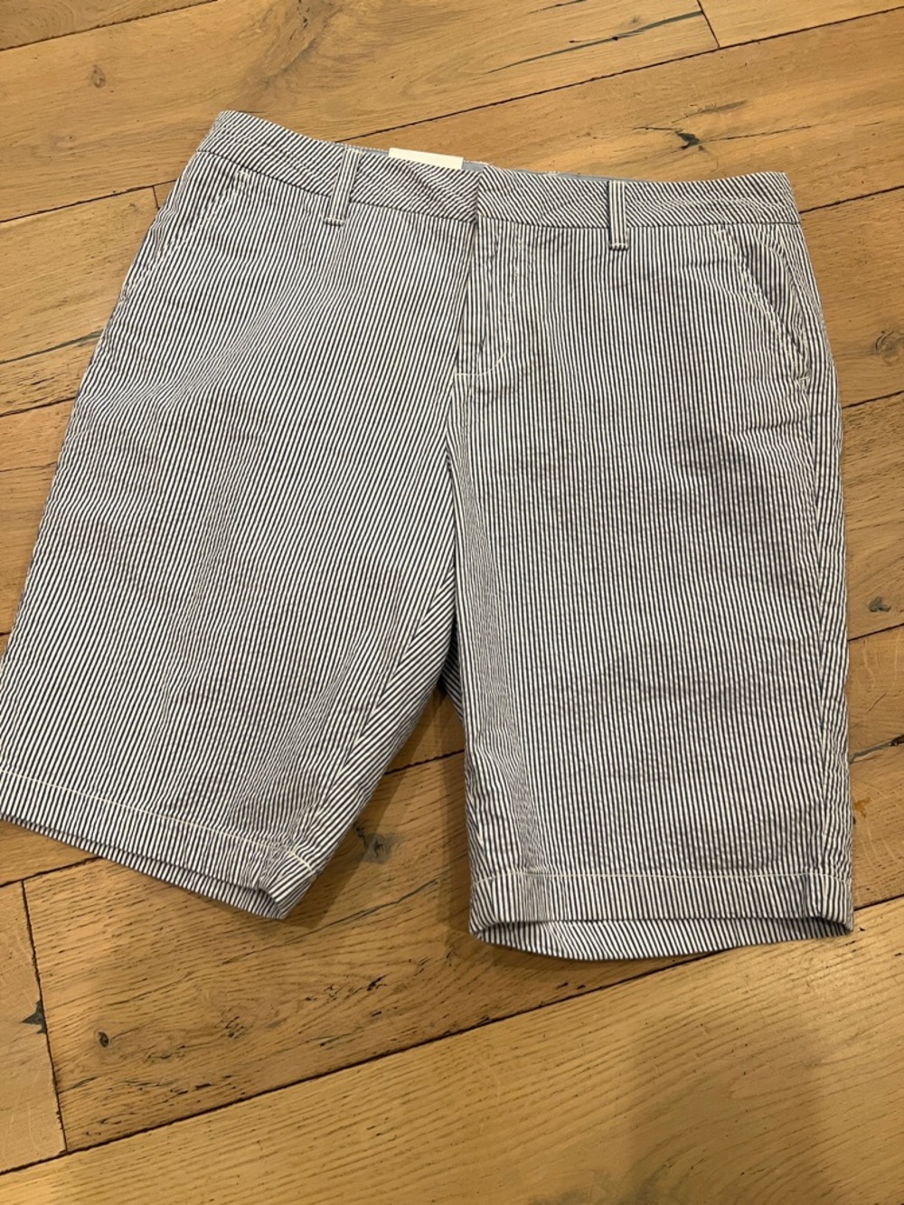 Marc New York womens Seersucker Shorts - Navy/White 10